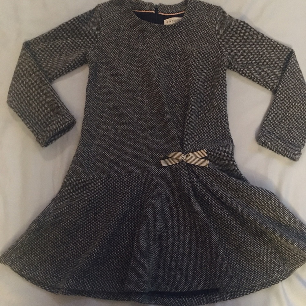 Jean Bourget Pleated Bow Dress